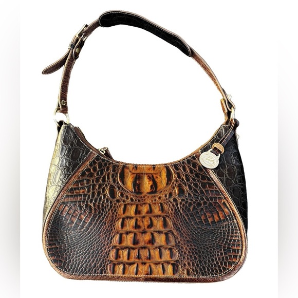 Brahmin Karissa Embossed Leather Shoulder Bag - Picture 1 of 12